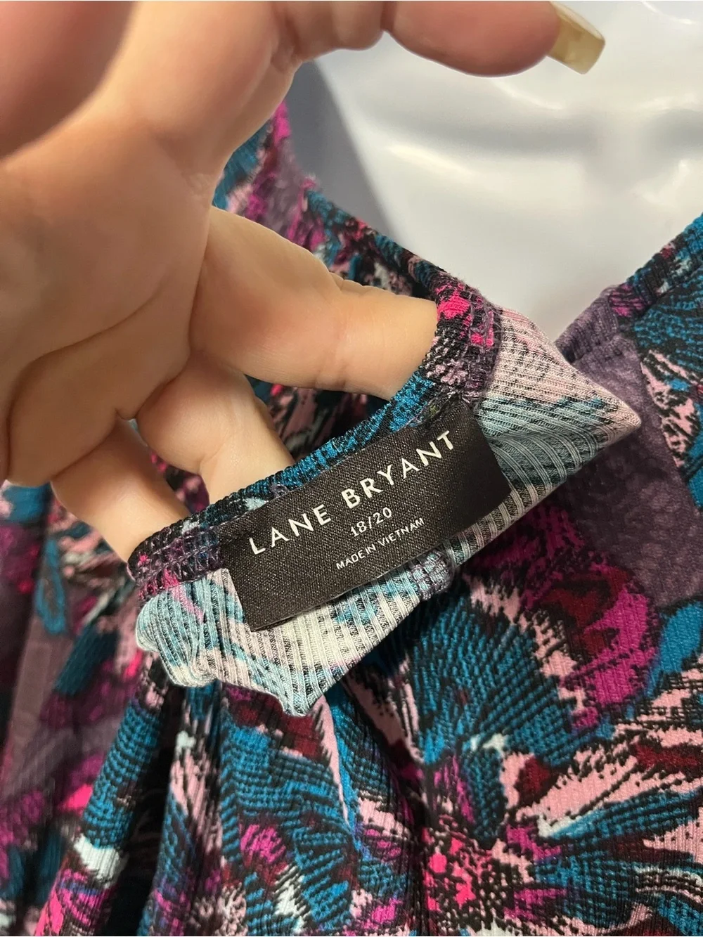 Gorgeous Lane Bryant Floral Square NeckLong Sleeve Dress Plus Size 18/20 Boho